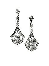 Front View Thumbnail - Cubic Zirconia Art Deco Chandelier Earrings