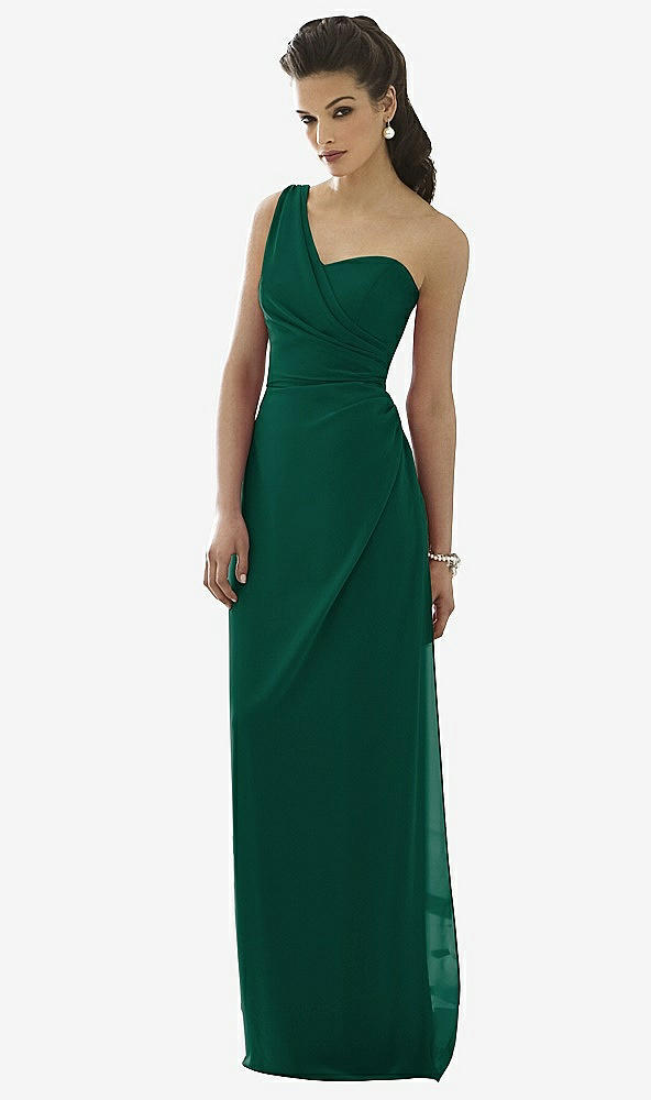 Front View - Hunter Green After Six Bridesmaid Dress 6646