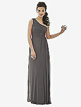 Front View Thumbnail - Caviar Gray After Six Bridesmaid Dress 6651