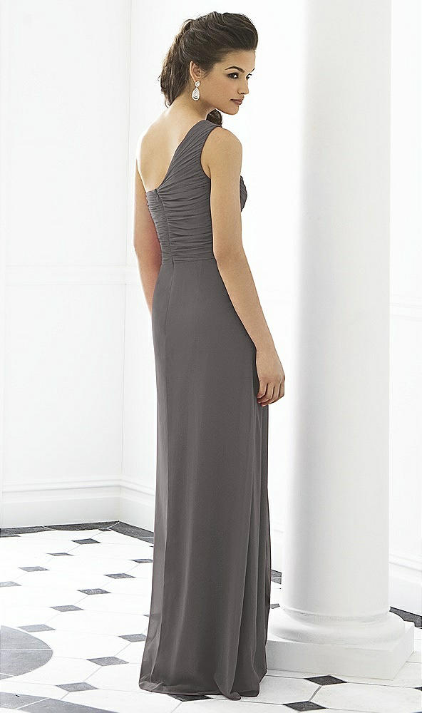 Back View - Caviar Gray After Six Bridesmaid Dress 6651