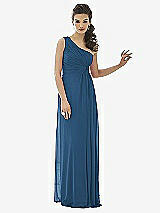 Front View Thumbnail - Dusk Blue After Six Bridesmaid Dress 6651