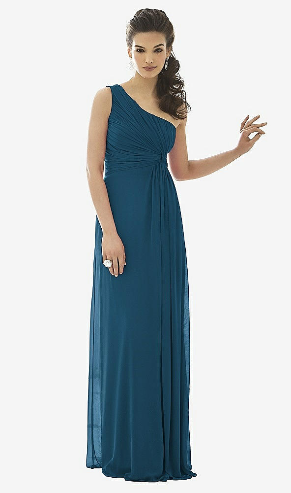 Front View - Atlantic Blue After Six Bridesmaid Dress 6651