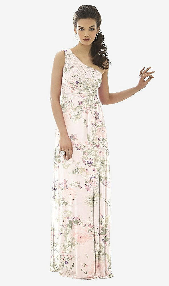 Front View - Blush Garden After Six Bridesmaid Dress 6651