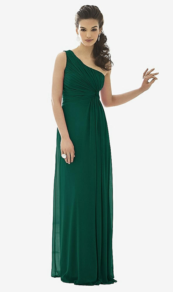 Front View - Hunter Green After Six Bridesmaid Dress 6651