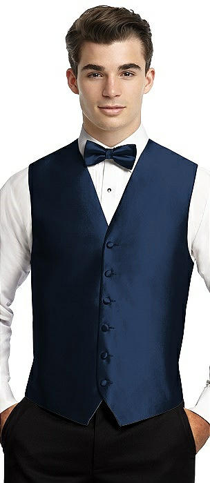 Yarn-Dyed 6 Button Tuxedo Vest by After Six