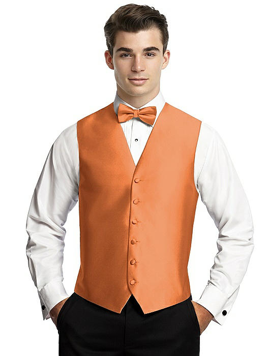 Yarn-Dyed 6 Button Tuxedo Vest by After Six On Sale