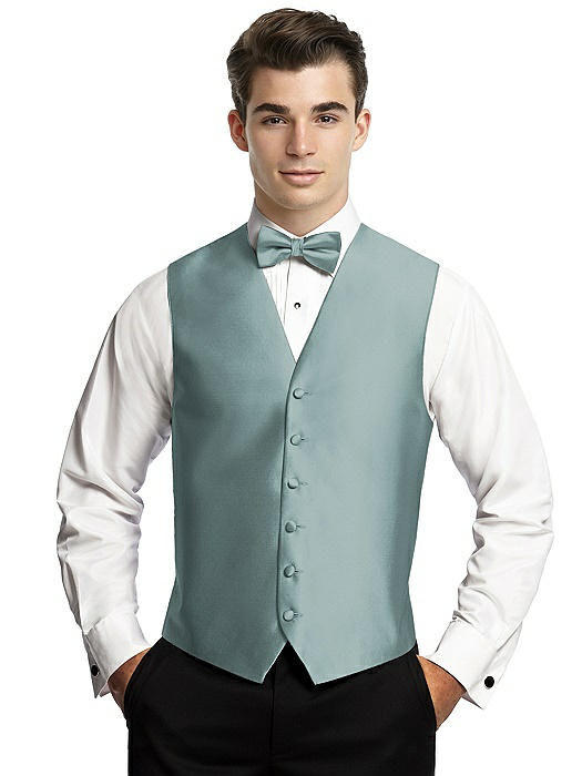 Yarn-Dyed 6 Button Tuxedo Vest by After Six On Sale