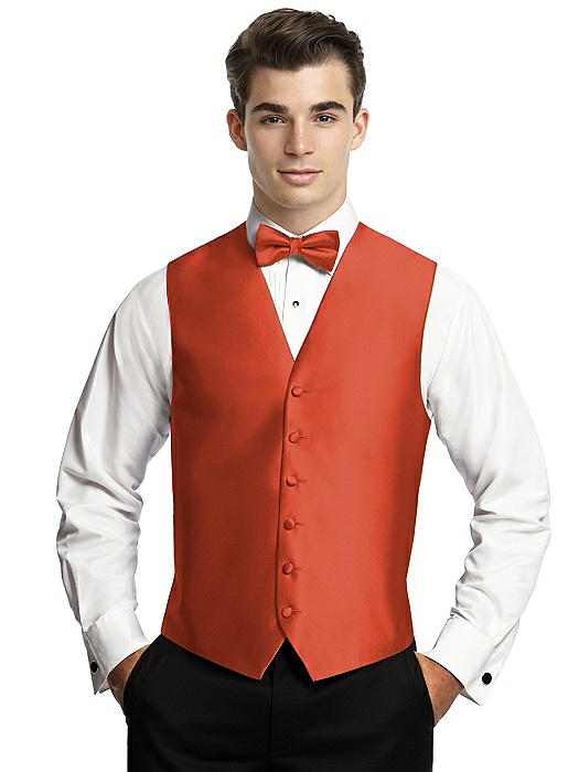 Yarn-Dyed 6 Button Tuxedo Vest by After Six On Sale