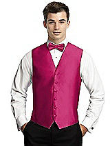 Rear View Thumbnail - Tutti Frutti Yarn-Dyed 6 Button Tuxedo Vest by After Six