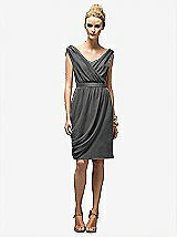 Front View Thumbnail - Charcoal Gray Lela Rose Bridesmaid Dress LR178