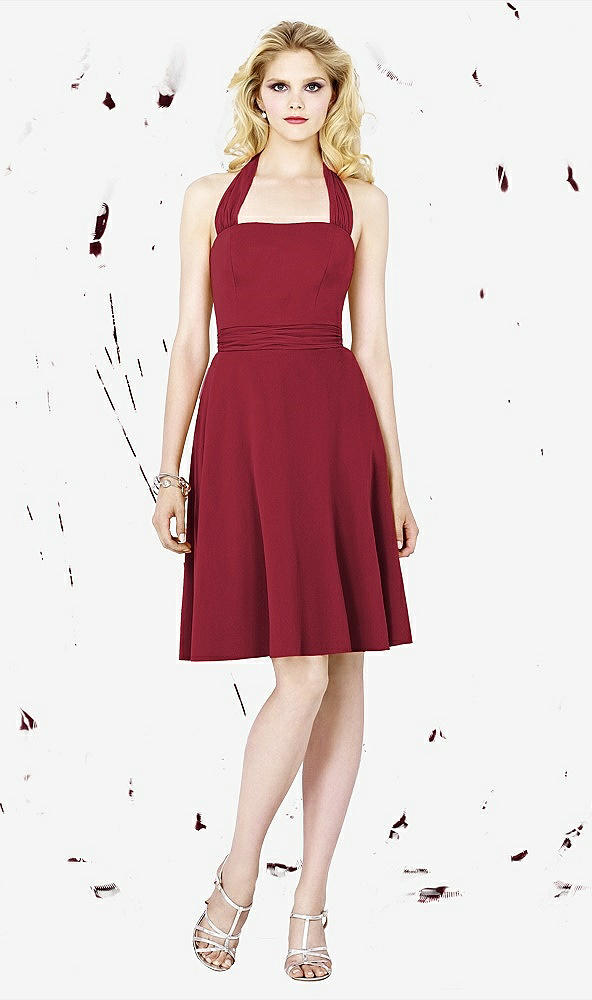 Front View - Claret Social Bridesmaids Style 8126