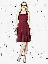 Front View Thumbnail - Burgundy Gold Social Bridesmaids Style 8126