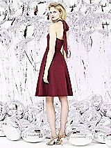 Rear View Thumbnail - Burgundy Gold Social Bridesmaids Style 8126