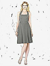 Front View Thumbnail - Charcoal Gray Silver Social Bridesmaids Style 8126