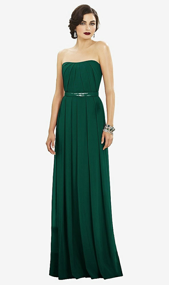 Front View - Hunter Green Dessy Collection Style 2886