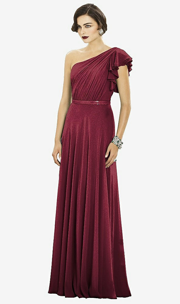 Front View - Burgundy Gold Dessy Collection Style 2885