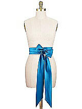 Alt View 1 Thumbnail - Cerulean Matte Satin Sash