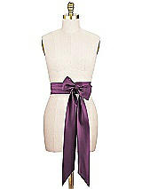 Alt View 1 Thumbnail - Aubergine Matte Satin Sash