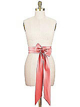 Alt View 1 Thumbnail - Perfect Coral Matte Satin Sash