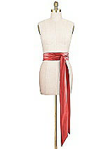 Front View Thumbnail - Perfect Coral Matte Satin Sash