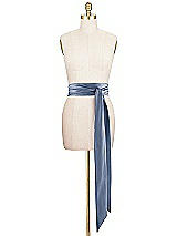 Front View Thumbnail - Larkspur Blue Matte Satin Sash