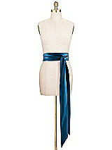 Front View Thumbnail - Ocean Blue Matte Satin Sash