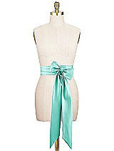 Alt View 1 Thumbnail - Pantone Turquoise Matte Satin Sash