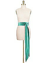 Front View Thumbnail - Pantone Turquoise Matte Satin Sash