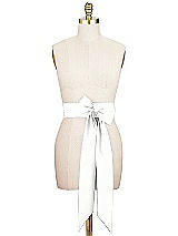 Alt View 1 Thumbnail - White Matte Satin Sash