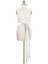 Front View Thumbnail - White Matte Satin Sash