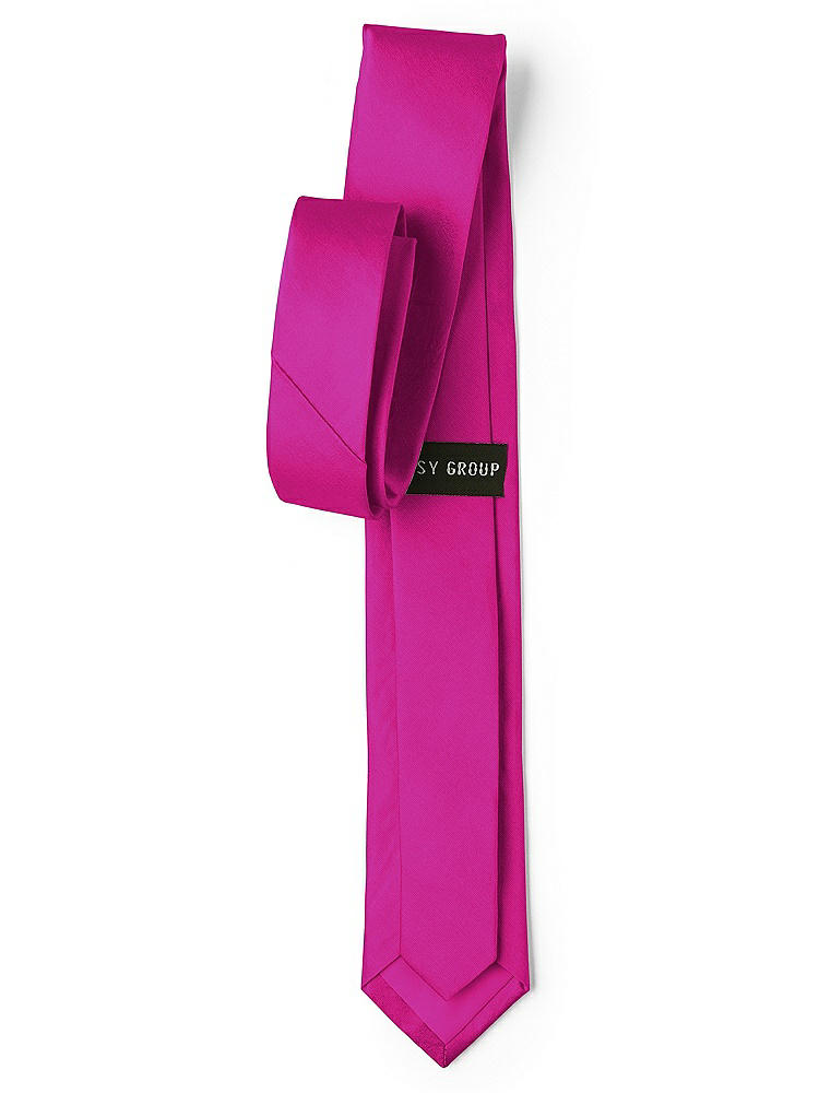 Back View - Cerise Peau de Soie Narrow Ties by After Six