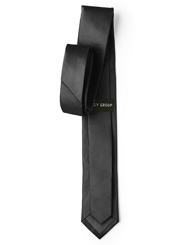 Back View - Black Peau de Soie Narrow Ties by After Six