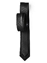 Rear View Thumbnail - Black Dupioni Narrow Ties by After Six