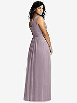 Alt View 2 Thumbnail - Lilac Dusk Sleeveless Draped Chiffon Maxi Dress with Front Slit