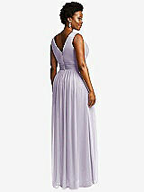 Rear View Thumbnail - Moondance Sleeveless Draped Chiffon Maxi Dress with Front Slit