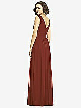 Alt View 5 Thumbnail - Auburn Moon Sleeveless Draped Chiffon Maxi Dress with Front Slit