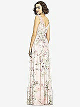 Alt View 5 Thumbnail - Blush Garden Sleeveless Draped Chiffon Maxi Dress with Front Slit