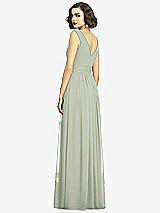 Alt View 5 Thumbnail - Celadon Sleeveless Draped Chiffon Maxi Dress with Front Slit