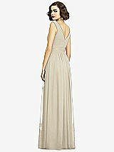 Alt View 5 Thumbnail - Champagne Sleeveless Draped Chiffon Maxi Dress with Front Slit