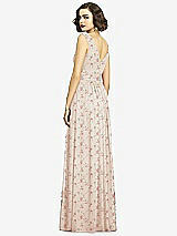 Alt View 5 Thumbnail - Coquette Floral Print Sleeveless Draped Chiffon Maxi Dress with Front Slit