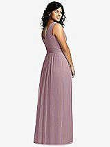 Alt View 2 Thumbnail - Dusty Rose Sleeveless Draped Chiffon Maxi Dress with Front Slit