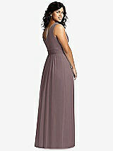 Alt View 2 Thumbnail - French Truffle Sleeveless Draped Chiffon Maxi Dress with Front Slit