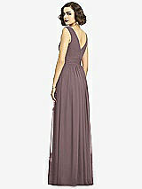 Alt View 5 Thumbnail - French Truffle Sleeveless Draped Chiffon Maxi Dress with Front Slit