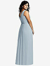 Alt View 2 Thumbnail - Mist Sleeveless Draped Chiffon Maxi Dress with Front Slit