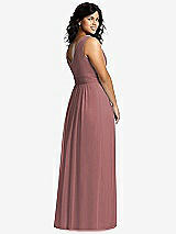 Alt View 2 Thumbnail - Rosewood Sleeveless Draped Chiffon Maxi Dress with Front Slit