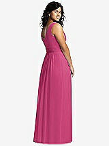 Alt View 2 Thumbnail - Tea Rose Sleeveless Draped Chiffon Maxi Dress with Front Slit