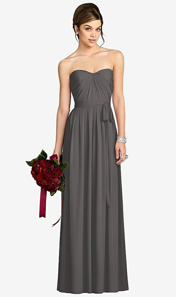 Front View - Caviar Gray After Six Bridesmaid Dress 6678