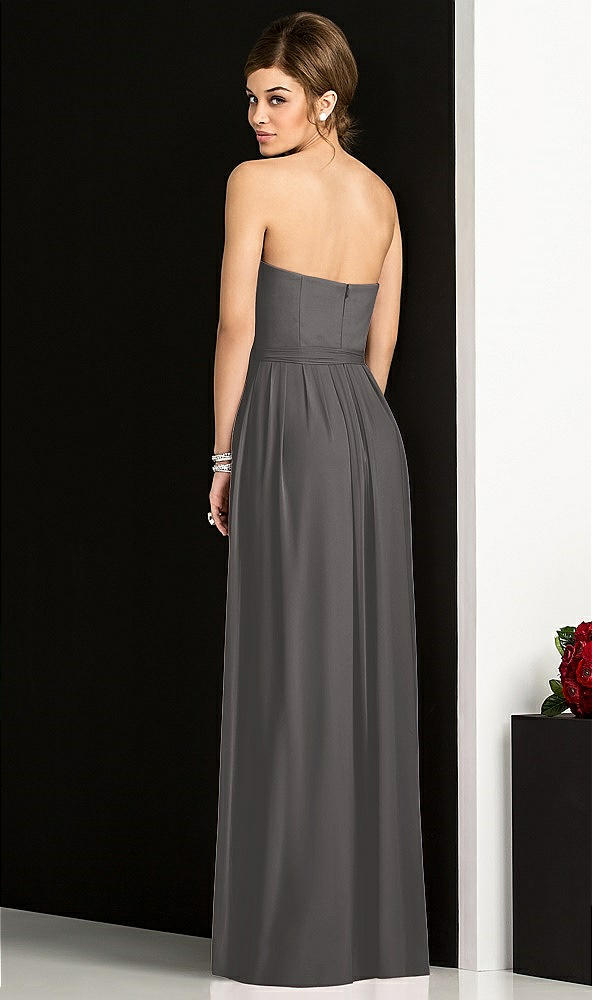 Back View - Caviar Gray After Six Bridesmaid Dress 6678