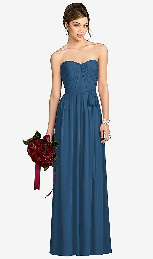 Front View - Dusk Blue After Six Bridesmaid Dress 6678