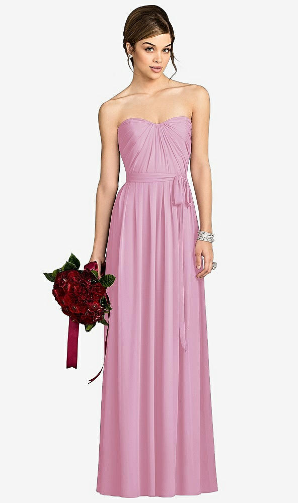 Front View - Powder Pink After Six Bridesmaid Dress 6678